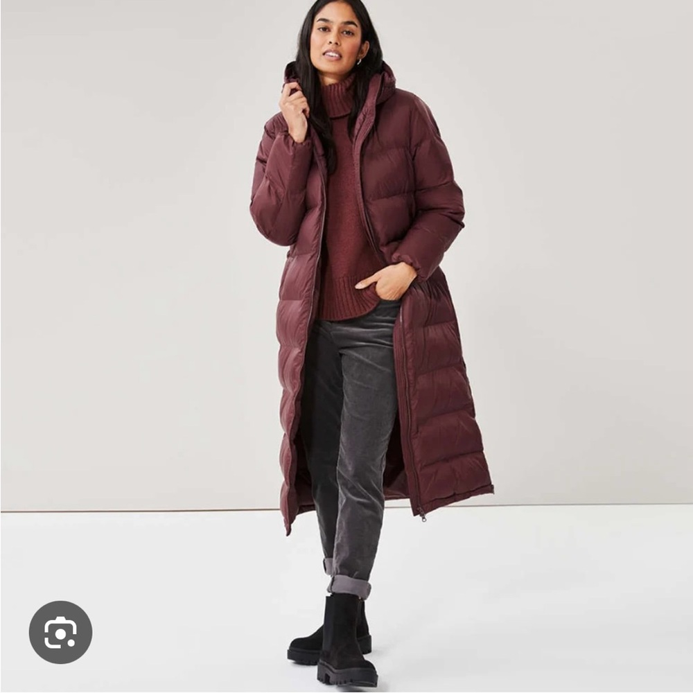 *like new* Joe Fresh primaloft long burgundy puffer coat